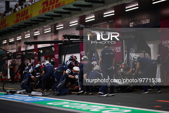 21 DE VRIES Nyck (ned), Scuderia AlphaTauri AT04, action during the Formula 1 STC Saudi Arabian Grand Prix 2023, 2nd round of the 2023 Formu...