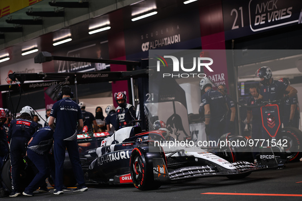 21 DE VRIES Nyck (ned), Scuderia AlphaTauri AT04, action during the Formula 1 STC Saudi Arabian Grand Prix 2023, 2nd round of the 2023 Formu...