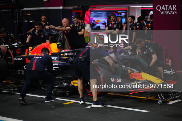 01 VERSTAPPEN Max (nld), Red Bull Racing RB19, action during the Formula 1 STC Saudi Arabian Grand Prix 2023, 2nd round of the 2023 Formula...