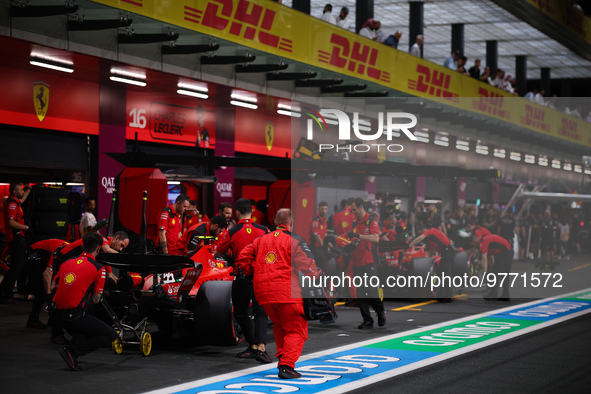 55 SAINZ Carlos (spa), Scuderia Ferrari SF-23, action 16 LECLERC Charles (mco), Scuderia Ferrari SF-23, action during the Formula 1 STC Saud...