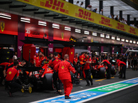 55 SAINZ Carlos (spa), Scuderia Ferrari SF-23, action 16 LECLERC Charles (mco), Scuderia Ferrari SF-23, action during the Formula 1 STC Saud...