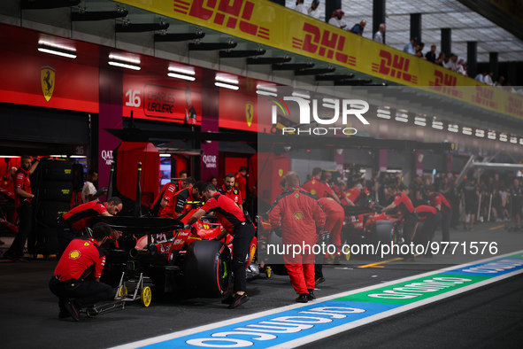 55 SAINZ Carlos (spa), Scuderia Ferrari SF-23, action 16 LECLERC Charles (mco), Scuderia Ferrari SF-23, action during the Formula 1 STC Saud...