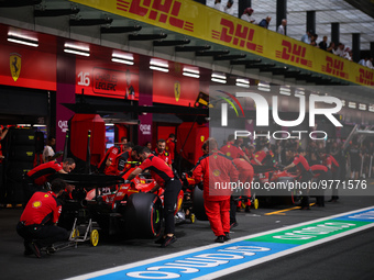 55 SAINZ Carlos (spa), Scuderia Ferrari SF-23, action 16 LECLERC Charles (mco), Scuderia Ferrari SF-23, action during the Formula 1 STC Saud...