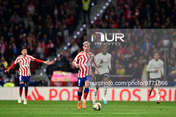 Antoine Griezmann during La Liga match between Atletico de Madrid and Valencia CF at Civitas Metropolitano on March 18, 2023 in Madrid, Spai...