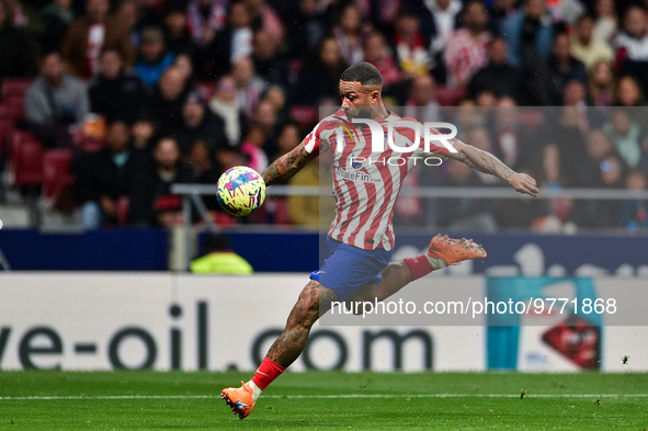 Memphis Depay during La Liga match between Atletico de Madrid and Valencia CF at Civitas Metropolitano on March 18, 2023 in Madrid, Spain. 