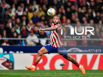 Memphis Depay during La Liga match between Atletico de Madrid and Valencia CF at Civitas Metropolitano on March 18, 2023 in Madrid, Spain. (