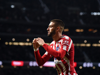 Yannick Carrasco celebrates a goal during La Liga match between Atletico de Madrid and Valencia CF at Civitas Metropolitano on March 18, 202...