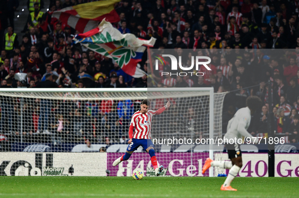 Josema Gimenez during La Liga match between Atletico de Madrid and Valencia CF at Civitas Metropolitano on March 18, 2023 in Madrid, Spain. 