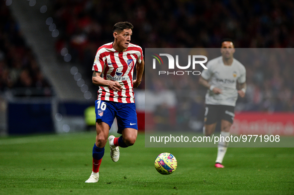 Nahuel Molina during La Liga match between Atletico de Madrid and Valencia CF at Civitas Metropolitano on March 18, 2023 in Madrid, Spain. 