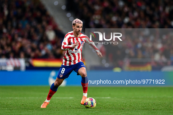 Antoine Griezmann during La Liga match between Atletico de Madrid and Valencia CF at Civitas Metropolitano on March 18, 2023 in Madrid, Spai...