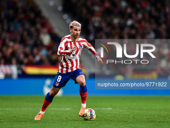 Antoine Griezmann during La Liga match between Atletico de Madrid and Valencia CF at Civitas Metropolitano on March 18, 2023 in Madrid, Spai...