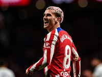 Antoine Griezmann celebrates a goal during La Liga match between Atletico de Madrid and Valencia CF at Civitas Metropolitano on March 18, 20...