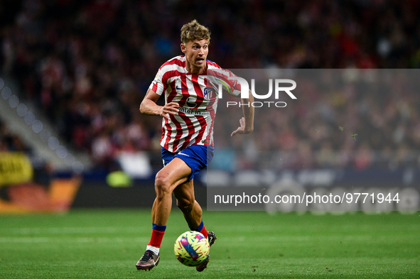 Marcos Llorente during La Liga match between Atletico de Madrid and Valencia CF at Civitas Metropolitano on March 18, 2023 in Madrid, Spain....