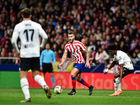 Mario Hermoso during La Liga match between Atletico de Madrid and Valencia CF at Civitas Metropolitano on March 18, 2023 in Madrid, Spain. (