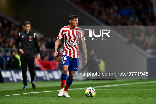 Nahuel Molina during La Liga match between Atletico de Madrid and Valencia CF at Civitas Metropolitano on March 18, 2023 in Madrid, Spain. 