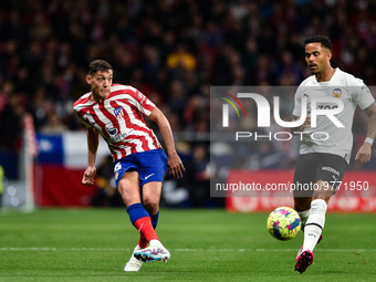 Nahuel Molina during La Liga match between Atletico de Madrid and Valencia CF at Civitas Metropolitano on March 18, 2023 in Madrid, Spain. (