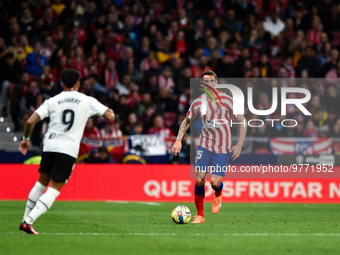 Stefan Savic during La Liga match between Atletico de Madrid and Valencia CF at Civitas Metropolitano on March 18, 2023 in Madrid, Spain. (