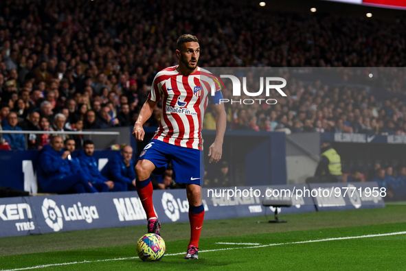 Koke during La Liga match between Atletico de Madrid and Valencia CF at Civitas Metropolitano on March 18, 2023 in Madrid, Spain. 