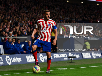 Koke during La Liga match between Atletico de Madrid and Valencia CF at Civitas Metropolitano on March 18, 2023 in Madrid, Spain. (