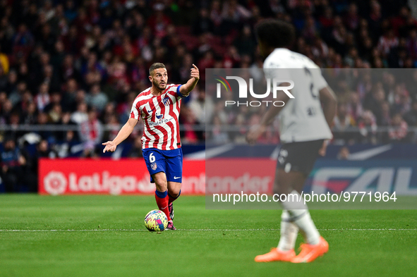 Koke during La Liga match between Atletico de Madrid and Valencia CF at Civitas Metropolitano on March 18, 2023 in Madrid, Spain. 