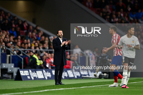 Ruben Baraja during La Liga match between Atletico de Madrid and Valencia CF at Civitas Metropolitano on March 18, 2023 in Madrid, Spain. 