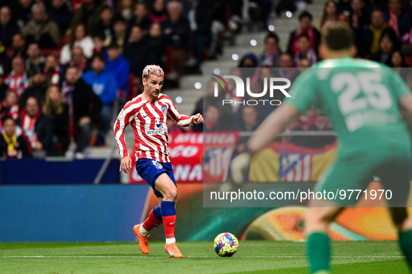 Antoine Griezmann during La Liga match between Atletico de Madrid and Valencia CF at Civitas Metropolitano on March 18, 2023 in Madrid, Spai...