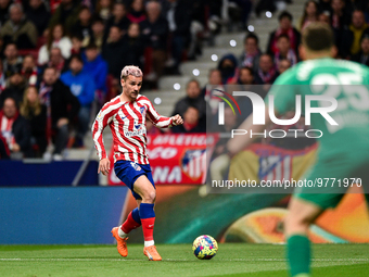 Antoine Griezmann during La Liga match between Atletico de Madrid and Valencia CF at Civitas Metropolitano on March 18, 2023 in Madrid, Spai...