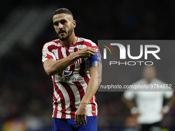 Koke Resurreccion central midfield of Atletico de Madrid and Spain during the La Liga Santander match between Atletico de Madrid and Valenci...