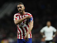 Koke Resurreccion central midfield of Atletico de Madrid and Spain during the La Liga Santander match between Atletico de Madrid and Valenci...