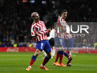 Antoine Griezmann second striker of Atletico de Madrid and France celebrates after scoring his sides first goal during the La Liga Santander...