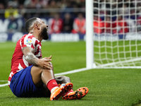 Memphis Depay centre-forward of Atletico de Madrid and Netherlands lament a failed occasion during the La Liga Santander match between Atlet...