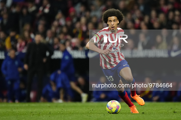 Axel Witsel defensive midfield of Atletico de Madrid and Belgium in action during the La Liga Santander match between Atletico de Madrid and...