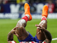 Memphis Depay centre-forward of Atletico de Madrid and Netherlands lament a failed occasion during the La Liga Santander match between Atlet...