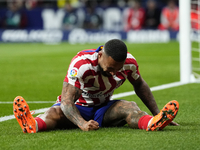 Memphis Depay centre-forward of Atletico de Madrid and Netherlands lament a failed occasion during the La Liga Santander match between Atlet...