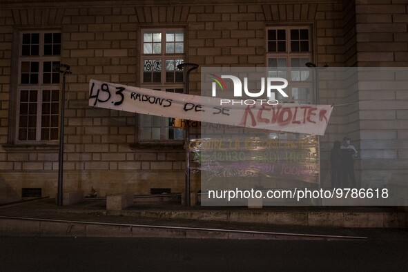 Students forced the door of the faculty of Bordeaux Victoire this Tuesday evening March 21 and began an occupation, in Bordeaux, France, on...