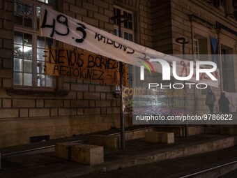 Students forced the door of the faculty of Bordeaux Victoire this Tuesday evening March 21 and began an occupation, in Bordeaux, France, on...