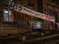 Students forced the door of the faculty of Bordeaux Victoire this Tuesday evening March 21 and began an occupation, in Bordeaux, France, on...