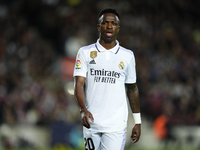 Vinicius Junior left winger of Real Madrid and Brazil during the La Liga Santander match between FC Barcelona and Real Madrid CF at Spotify...