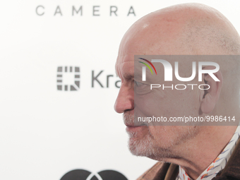 John Malkovich poses for a photo during the opening ceremony of the Off Camera Festival in Krakow, Poland on April 28, 2023. (