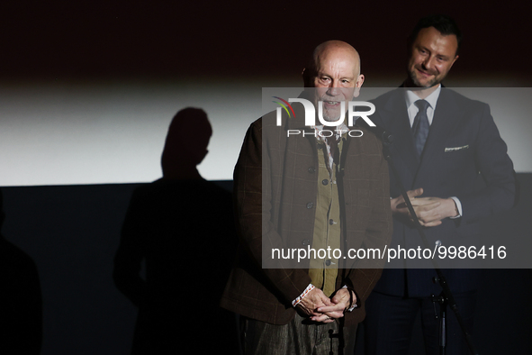 John Malkovich during the opening ceremony of the Off Camera Festival in Krakow, Poland on April 28, 2023. 