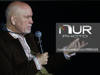 John Malkovich during the opening ceremony of the Off Camera Festival in Krakow, Poland on April 28, 2023. (